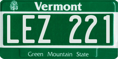 VT license plate LEZ221
