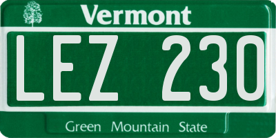 VT license plate LEZ230