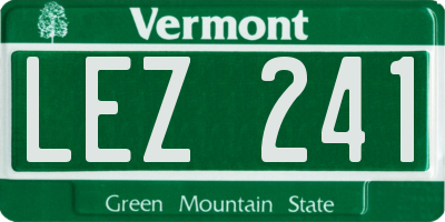 VT license plate LEZ241