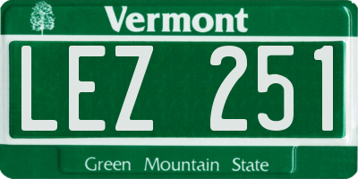 VT license plate LEZ251