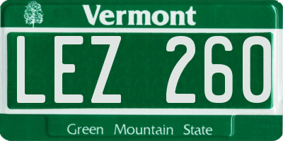 VT license plate LEZ260