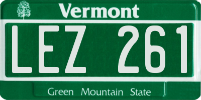 VT license plate LEZ261