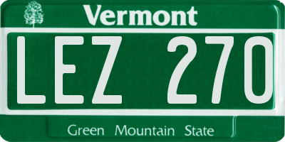 VT license plate LEZ270
