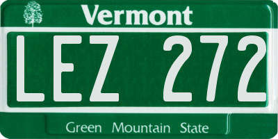 VT license plate LEZ272