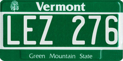 VT license plate LEZ276