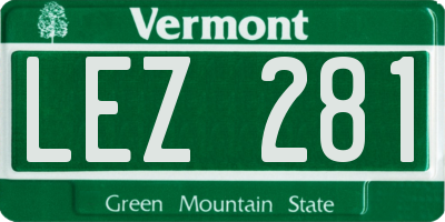 VT license plate LEZ281