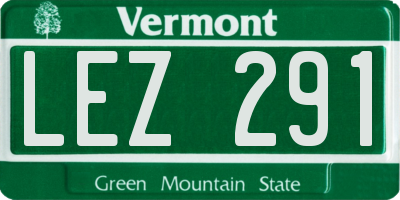 VT license plate LEZ291