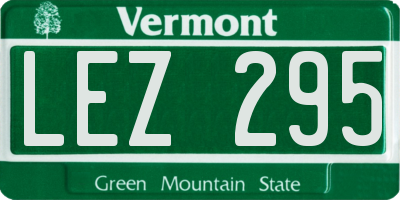 VT license plate LEZ295