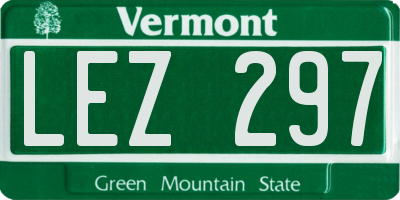 VT license plate LEZ297