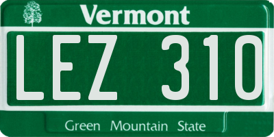 VT license plate LEZ310