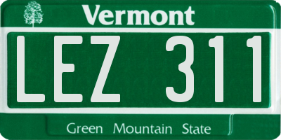 VT license plate LEZ311
