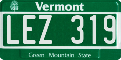 VT license plate LEZ319