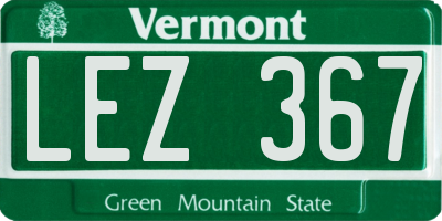 VT license plate LEZ367