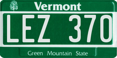 VT license plate LEZ370