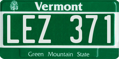 VT license plate LEZ371