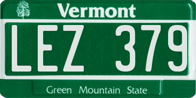 VT license plate LEZ379