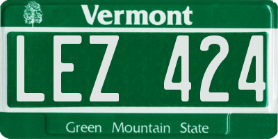 VT license plate LEZ424