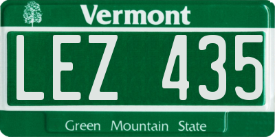 VT license plate LEZ435