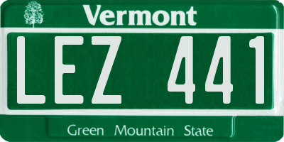 VT license plate LEZ441