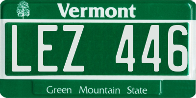 VT license plate LEZ446