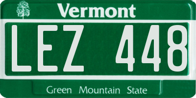VT license plate LEZ448