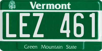 VT license plate LEZ461