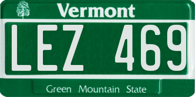 VT license plate LEZ469