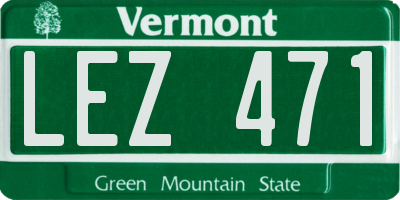 VT license plate LEZ471