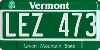 VT license plate LEZ473