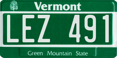 VT license plate LEZ491