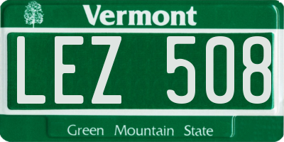 VT license plate LEZ508