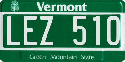 VT license plate LEZ510