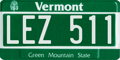 VT license plate LEZ511