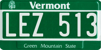 VT license plate LEZ513