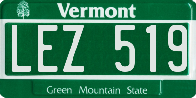 VT license plate LEZ519