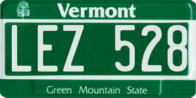 VT license plate LEZ528