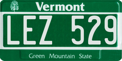 VT license plate LEZ529