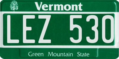 VT license plate LEZ530