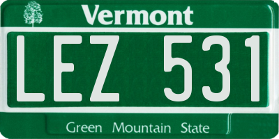 VT license plate LEZ531