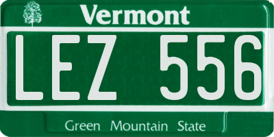 VT license plate LEZ556