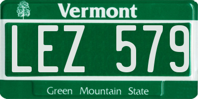 VT license plate LEZ579