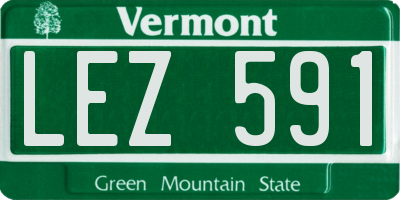 VT license plate LEZ591