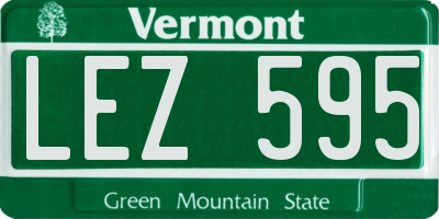 VT license plate LEZ595