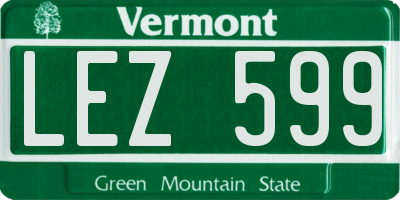VT license plate LEZ599