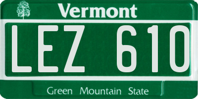VT license plate LEZ610