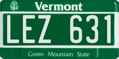 VT license plate LEZ631