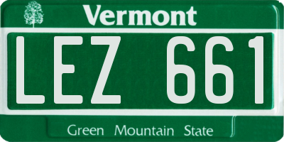 VT license plate LEZ661