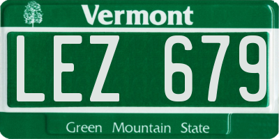 VT license plate LEZ679