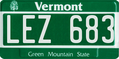 VT license plate LEZ683