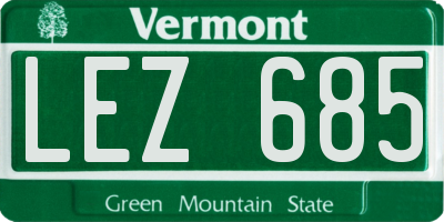 VT license plate LEZ685
